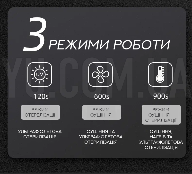 Ультрафиолетовый стерилизатор-держатель для зубных щёток Tothbrush disinfection rack 10032